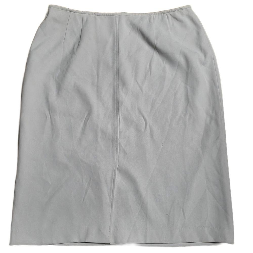 Vintage Talbots Pencil Skirt Ivory Women's Size 14 Triacetate Zipper Closure